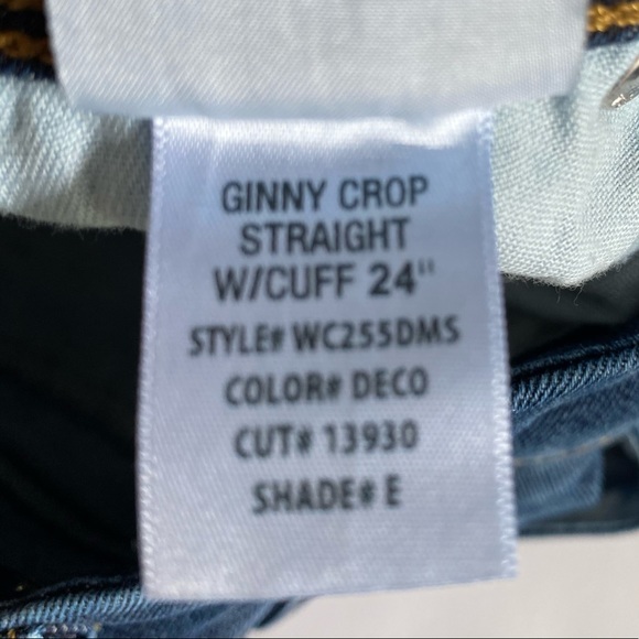 Hudson Ginny Crop Straight Cuff SZ 26 - Picture 9 of 10